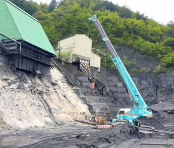 도계광업소 천공 작업 하는 삼척도계크레인